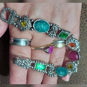 Bracelet silver very pretty 💚 Stone's 💜